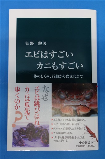矢野さんの新著「エビはすごい　カニもすごい」